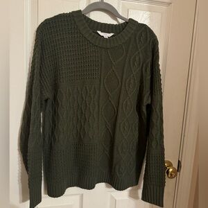 Time and Tru Olive Sweater